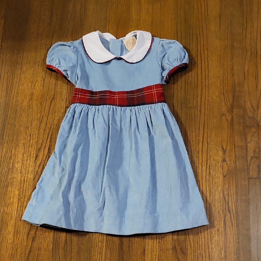 The Beaufort Bonnet Company Blue and Red Kids Dress